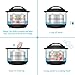 Authenzo Stackable Steamer Insert Pans (Two Layers) with Sling for Instant Pot Accessories Stainless Steel Food Pressure Cooker, Baking Upgraded Interchangeable Lids Included, 6/8 QT