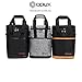 Opux 4 Bottle Insulated Wine Cooler Bag - Leakproof Padded Portable Wine Bottle Carrier for Travel Picnic BYOB Gift (Black)