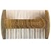 Two-Sided Wooden Beard Comb by Beard and Burns - Double Sides of Different Teeth Widths - Hand-Made from Natural, Scented Sandalwood - Smooth and comfortable Beard Comb