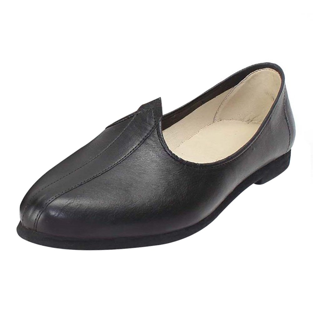 Bareskin Black Leather Jalsa Jutti for MenTraditional