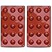 2PCS Silicon Chocolate Mold small Hemisphere Half Round Shapes 15 holes.