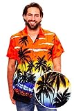 Funky Hawaiian Shirt, Beach, orange, XXL