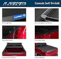 Amazon Com Lund Genesis Tri Fold Soft Folding Truck Bed Tonneau Cover 95065 Fits 2009 18 19 20 Classic Dodge Ram 1500 5 7 Bed 67 4 Automotive