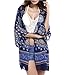 Swim,Beach Cover Up,Women Boho Chiffon Kimono Cover-ups,Cardigan for Bikini.(Free, Blue)