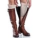 Avidlove Women Socks Knit Crochet Boot Cuffs Hollow Out Leg Warmers with Lace Trim Beige