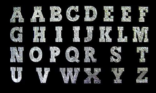 Sheet of Large Jersey Varsity Block Alphabet Letters a to Z Clear Rhinestone Iron on Hotfix Transfer Bling DIY