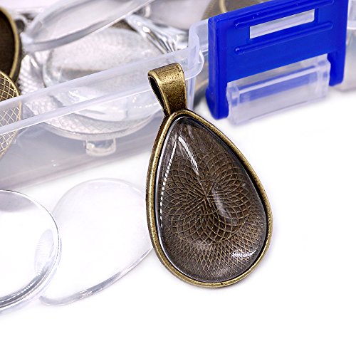 2 Glarks+48+Pieces+Teardrop+Cabochon+Crafting