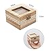 senover Wooden Wedding Ring Box Shabby Chic Wedding Ring Bearer Box Ring Bearer Pillow for Anniversary Valentine's Day Engagement Decorative Jewelry Box Favor Gift