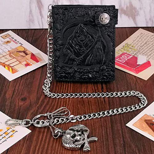 ABC-STORY-Wallet-for-Men-Women-with-Chain-Trucker-Biker-Wallet-Genuine-Leather-Bifold