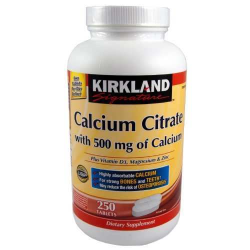 Kirkland Signature Calcium Citrate 500mg 250 ct 2 Pack Buy Online in