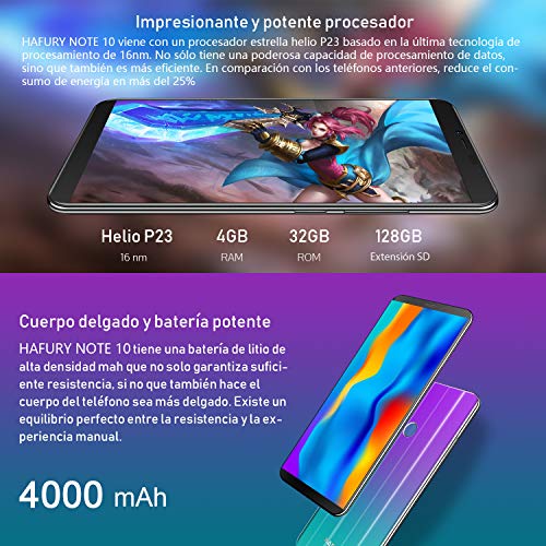 HAFURY-NOTE-10-4G-Android-9-Dual-Sim-Smartphone-Libre-Desbloqueado-pantalla-593-inch-FHD-con-batera-de-4000Mah-4GB-RAM32GB-ROM-ampliable-hasta-128-GB-telfono-mvil-doble-cmara-8MP16MPNegro