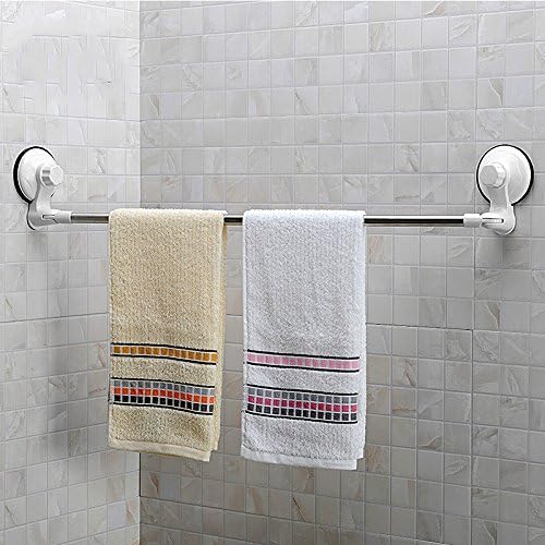 Towel Bar Shelf, VASOUL Vacuum Super Strong Suction Cup Corner Towel Shelf Rack Saving Space Stainless Steel Frame Storage Consolidation For Bathroom And Kitchen (towel rack)