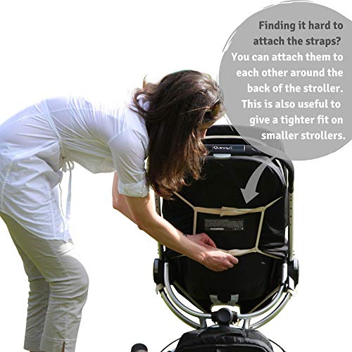 SnoozeShade Plus Stroller Sun Cover (6m+) | UV Sunshade for Baby Strollers & Joggers | Universal Fit for 3 & 4 Wheelers | Blocks 99% of The Sun's Rays - Thumbnail 3