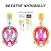 SEGMART Seaview 180° Panoramic Snorkel Mask - EasyBreath Snorkeling Mask Full Face,Anti-Fog,Hypoallergenic Silicone Facial Lining (Green, L/XL)