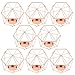 FLAMEER 8-Set Geometric Polished Tealight Candle Holder Table Top Centerpiece Weddings Events Parties Decor - Rose Gold