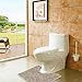 VDOMUS Contour Bath Rug, Soft Shaggy U-shaped Toilet Floor Mat Bathroom Carpet, 19.5 X 19.5 inches - Beige