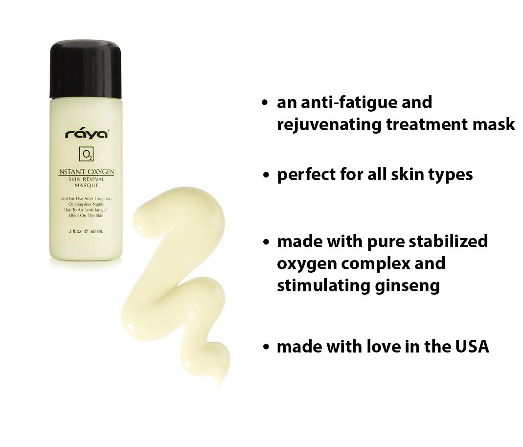 RAYA Instant Oxygen Skin Revival Masque (115) | Anti-Fatigue Facial Treatment Mask for All Skin | Creates a Glowing Complexion : Beauty