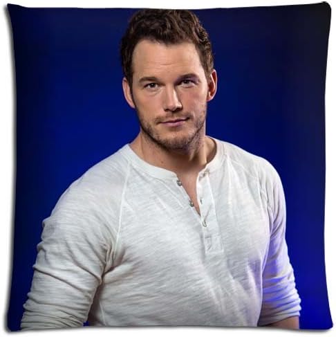 Chris Pratt Cotton &amp; Polyester Cool Pillowcases Zippered Car Pillow Protectors Cases 18x18 inch 45x45 cm