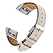 bayite Leather Bands Compatible Fitbit Charge 2, Replacement Accessories Straps Women Men, Beige