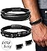 LOLIAS Wrap Leather Bracelet for Men Stainless Steel Magnetic-Clasp Braided Multi-Layer Bangle Cuff Bracelets