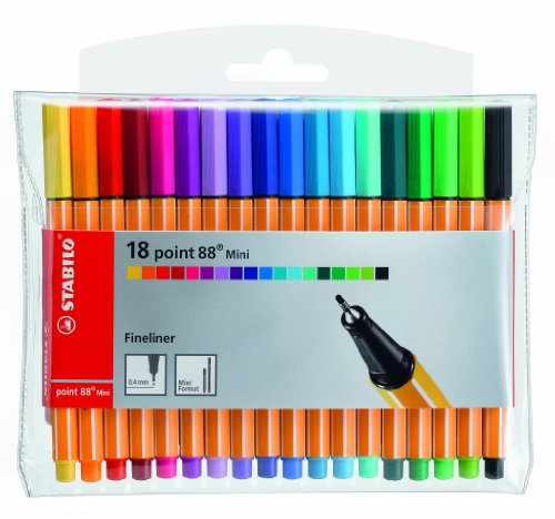 Stabilo 88 mini 18-color wallet