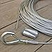 Globe Light Suspension Kit, Galvanized Steel Cable, 60 ft., Attachments Included