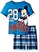 Disney Toddler Boys' Mickey Mouse Plaid Short Set with T-Shirt