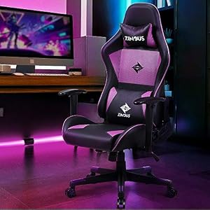 Zimous Gaming Chair with Massage Lumbar Support Ergonomic Compeuter Game Chair 350 lbs High Back Game Office Chair PU…