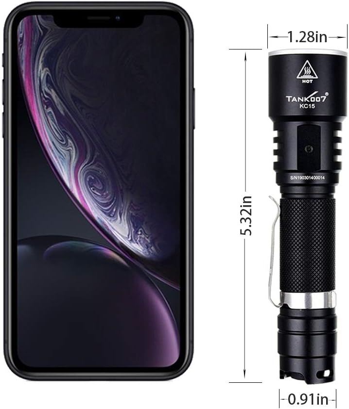 Rechargeable Handheld Flashlight Brightest LED Flashlight, Tactical High Lumen With Battery included, 5 Modes, WalkLight for Household, DogWalking, Emergency, Camping, Multi-use, IPX7 Waterproof(1000Lumen) - - 