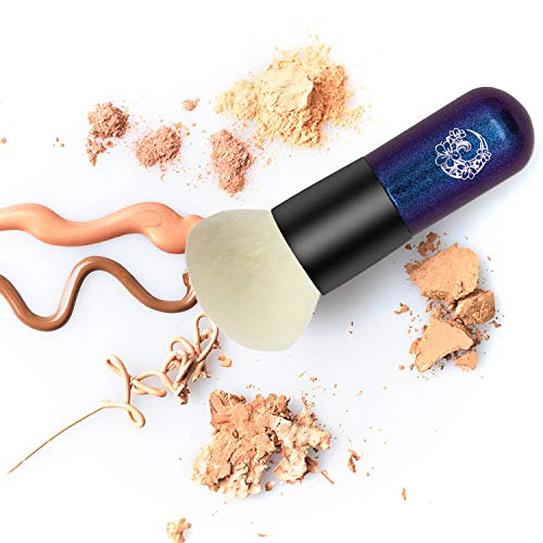 ENERGY Foundation Brush Chubby Makeup Brush Premium Dense Bristles with Dreamy Star Handle Portable Makeup Cosmetic Tool with 1 Makeup Brush Cleaner/Brush Egg