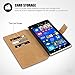 Nokia Lumia 1520 Low Profile Faux Leather Wallet Case with Viewing Stand - By Covert (Black)