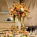 Efavormart Set of 2 Tall Gold Beaded Crystals Trumpet Floral Vase Wedding Centerpiece 23