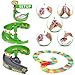 Glow Race Tracks Set - Compatible with Magic Tracks Too - 144 Pieces with 2 Toy Cars (1 Light Up), Flexible and Bendable DIY Fun Glow In The Dark Racing Toy - Interactive STEM Toy - for Girls and Boys
