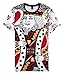 Unisex King Of Diamonds Poker Playing Cards Printed Shirt Hip Hop T-Shirts (XL)