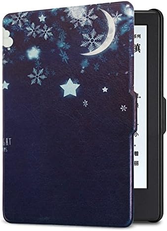 ISeeSee SmartShell Case for Kindle Paperwhite - The Thinnest and Lightest PU Leather Cover Auto Sleep/Wake for All-New Amazon Kindle Paperwhite (Fits All 2012, 2013, 2015 and 2016 Versions),Good Night