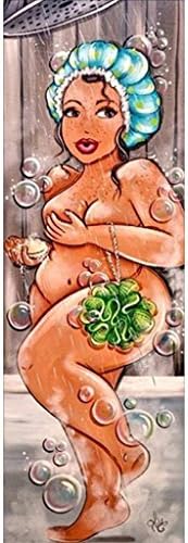 Franterd Bathing Girl - DIY 5D Diamond Painting By Number Kits - Paint with Diamonds Cross Stitch - Embroidery Crystal Rhinestone Pasted Drilled Arts Craft for Home