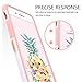 GUAGUA iPhone 6 Plus Case iPhone 6S Plus Case Colorful Pineapple Slim Fit Hybrid Hard PC Soft Silicone Glossy Shockproof Protective Case for iPhone 6 Plus/6S Plus Case for Girls&Women Rose Gold White