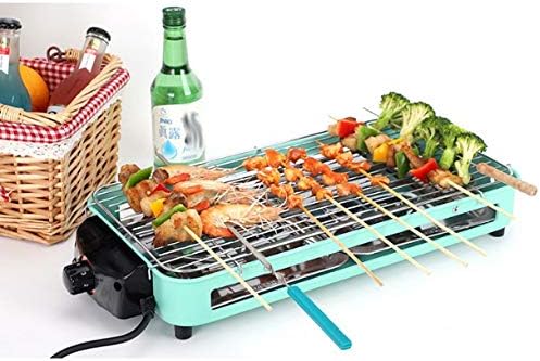 review UXZDX CUJUX Portable Smoke Free Electric Grill Home Barbecue Electric Grill Outdoor Camping Picnic Burner Charcoal Camping Barbecue Oven