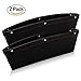 Leather Car Seat Gap Filler, Ampper Car Seat Side Console Slit Caddy Catcher Storage Box Pad Pocket Premium Quality PU Leather - (0.79-1.6