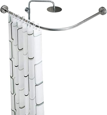 Fuao Barre De Douche Extensible En Acier Inoxydable De Taille Moyenne Tringle Rideau Douche Sans Percage Pour Douche Ou Baignoire Avec Rideau De Douche Et Crochet Poli70 95cm A Amazon Fr Cuisine Maison
