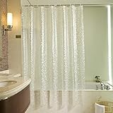 Sfoothome Eco-friendly 14 Gauge PVC Shower Curtains Mildew Resistant Waterproof ,Bathroom Curtain Liner, Mosaics Clear (71 Inch Wide 78 Inch Long )