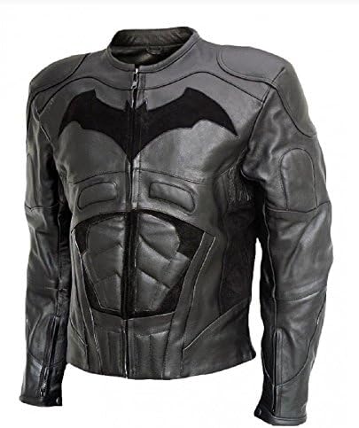 Batman The Dark Knight Men's Faux Leather Jacket Emcostyles (Large)