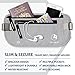 VENTURE 4TH Travel Money Belt - Slim Passport Holder RFID Blocking Travel Pouch to Protect Cash, Credit Cards and Travel Documents (Silver)