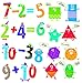 Numbers & Shapes Learning Wall Decals for Kids - Educational Math Classroom Stickers [>30 Cute Art clings] with Free Bird Gift!