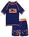 iXtreme Little Boys Shark, Whale, Crab 2-Piece Rashguard Swim Trunk Short Set