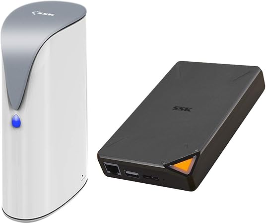 Amazon Com Bundles Ssk 4tb Personal Cloud Network Attached Storage Support Auto Backup Home Office Storage Nas And Ssk 2tb Portable Nas External Wireless Hard Drive With Own Wi Fi Hotspot Computers Accessories