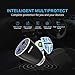 POTEK Car Cup Charger Built-in Emergency Escape Safety Hammer Multi Functional Car Power Adapter with 4 Piece 2.4A USB Ports and 2 Car Cigarette Lighter Socket for Android Phones, iPhone, Laptops