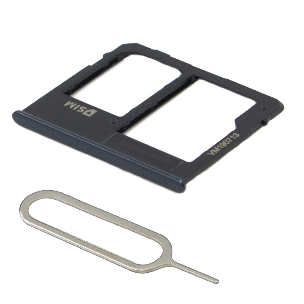 MMOBIEL Dual Sim Card Tray Compatible with Samsung A10e A102U Series 5.83 inch 2019 (Black) incl. Sim Pin