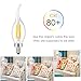 Albrillo E12 LED Chandelier Light Bulbs 4W, 40 Watt Candelabra Bulb Equivalent, 2700K Warm White, Flame Tip, 6 Pack