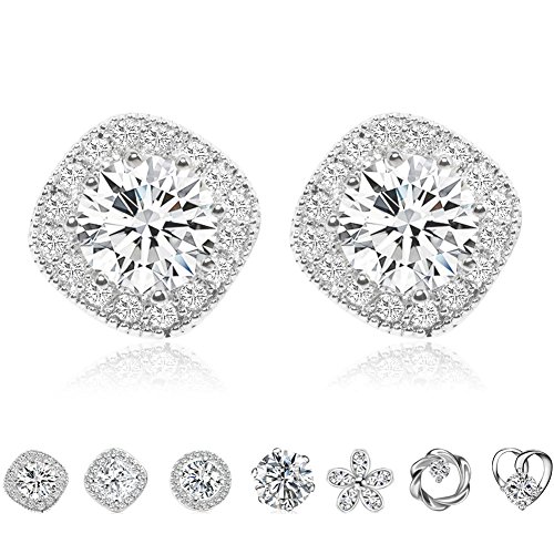 Cat eye jewels halo cubic zircona stone s925 sterling s…